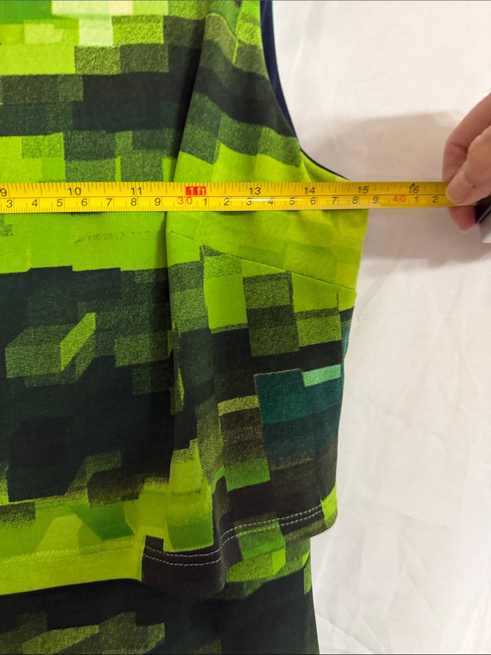 Frank Lyman Design Lime and Teal Pixel-Print Midi Dress - Picture 5 of 8